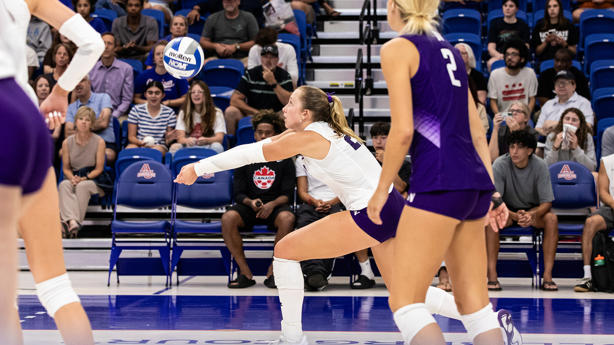 Northwestern Volleyball Falls to American in Five-Set Thriller